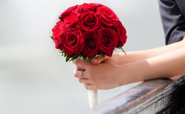 Buquê de noiva - Rosas vermelhas