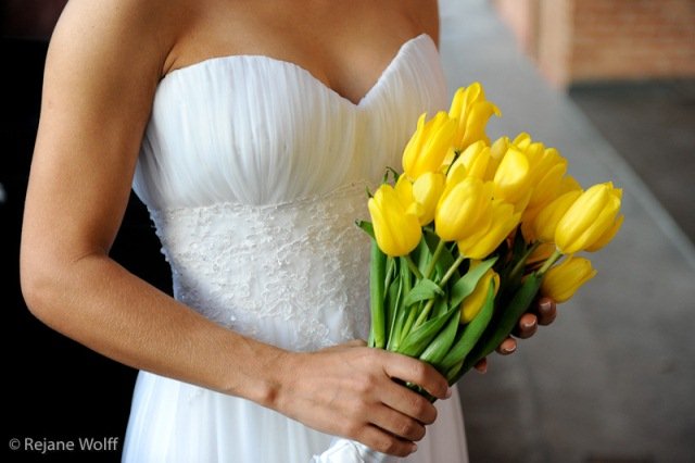 Buquê de noiva - tulipa amarela