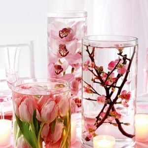 Arranjos de Flores para Mesa com flores submersas