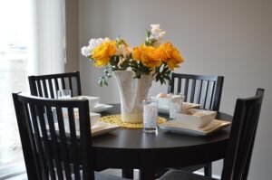 arranjo de flores para mesa de jantar