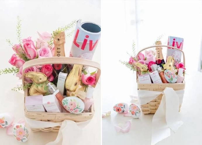 3 formas de usar flores com cesta de Páscoa nas decorações